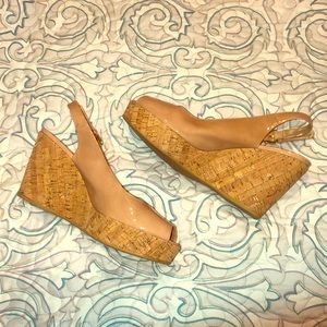 Women’s Jean Peep Toe Wedge Sandals